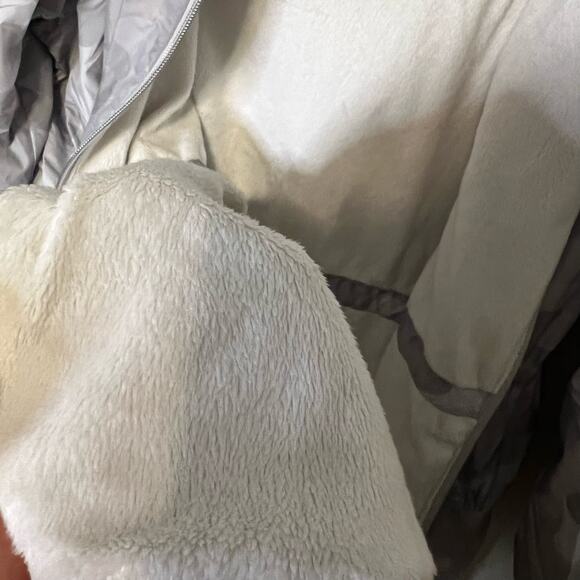 Free Country White and Gray Camo Cinch Waist Fur Lined Coat Size Large - Picture 6 of 7